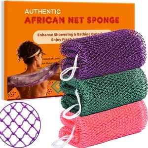 Genuine African Net Sponge Exfoliating Body Back Scrubber Washcloth Genuine African Net Sponge Exfoliating Body Back Scrubber Washcloth