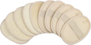 Natural Luffa and Terry Cloth Body Scrub Pads for Shower & Bath - Exfoliating Loofah Sponge Sheets Natural Luffa and Terry Cloth Body Scrub Pads for Shower & Bath - Exfoliating Loofah Sponge Sheets