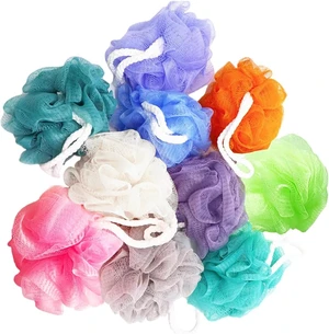 Small Mesh Sponge Body Scrubber Exfoliator Ball for Kids Women Men Bathroom Use, Bath Loofah Shower Pouf Small Mesh Sponge Body Scrubber Exfoliator Ball for Kids Women Men Bathroom Use, Bath Loofah Shower Pouf