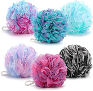 Large Exfoliating Mesh Loofah Pouf Bath Sponge Scrubber for Men Women Large Exfoliating Mesh Loofah Pouf Bath Sponge Scrubber for Men Women