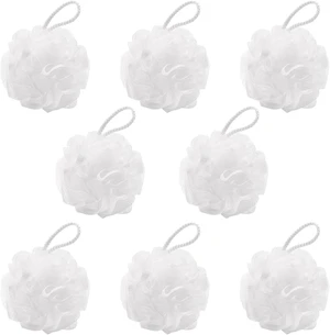 Mesh Pouf Exfoliating Shower Puff, Small Loofah Travel Size Bath Sponge Set Mesh Pouf Exfoliating Shower Puff, Small Loofah Travel Size Bath Sponge Set