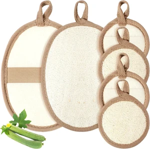 Face Scrub Sponge & Facial Cleansing Pads for Skin Deep Clean, Natural Loofah Exfoliating Body Scrubber Face Scrub Sponge & Facial Cleansing Pads for Skin Deep Clean, Natural Loofah Exfoliating Body Scrubber