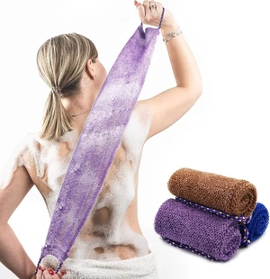 African Net Sponge with Handles Long Exfoliating Washcloth Bath Loofah Body Back Scrubber for Shower African Net Sponge with Handles Long Exfoliating Washcloth Bath Loofah Body Back Scrubber for Shower