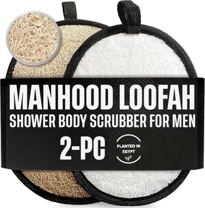 Men's Exfoliating Bath Sponge Natural Luffa Shower Scrubber Men's Exfoliating Bath Sponge Natural Luffa Shower Scrubber