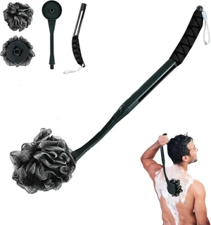 Refillable Body Scrubber for Exfoliation and Skin Care, Long Handled Bath Sponge with Hanging Loop Refillable Body Scrubber for Exfoliation and Skin Care, Long Handled Bath Sponge with Hanging Loop