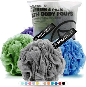 Bath Loofah Sponge for Shower - Body Scrubber 4-Pack Bath Loofah Sponge for Shower - Body Scrubber 4-Pack