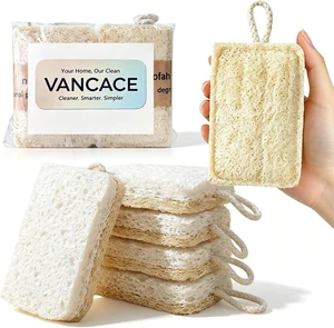 Dual-Sided Natural Loofah and Cellulose Dish Scrubber Dual-Sided Natural Loofah and Cellulose Dish Scrubber