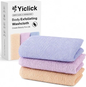 Japanese Korean Style Loofah Sponge Exfoliator for Women Men, Exfoliating Body Scrubber Towels - Back Scrub Washcloths for Shower Bath Japanese Korean Style Loofah Sponge Exfoliator for Women Men, Exfoliating Body Scrubber Towels - Back Scrub Washcloths for Shower Bath