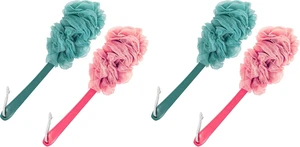 Exfoliating Body Brush for Shower & Bathing, Long Handle Back Scrubber with Loofah Sponge Exfoliating Body Brush for Shower & Bathing, Long Handle Back Scrubber with Loofah Sponge