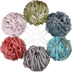 Mesh Bath Sponge Exfoliating Body Scrubber Ball Loofah Pack of 6 Mesh Bath Sponge Exfoliating Body Scrubber Ball Loofah Pack of 6