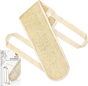 Deep Exfoliation & Rich Lather for Shower, Egyptian Natural Loofah Body Scrubber with Dual Handles Deep Exfoliation & Rich Lather for Shower, Egyptian Natural Loofah Body Scrubber with Dual Handles