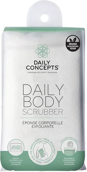 Daily Concepts Organic Cotton Soy-Based Body Scrubber for Whole Body Deep Cleansing and Rich Lather Exfoliation Daily Concepts Organic Cotton Soy-Based Body Scrubber for Whole Body Deep Cleansing and Rich Lather Exfoliation