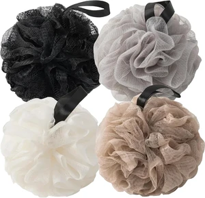 Unisex Bath Sponge Set, Natural Loofah Body Scrubber Balls for Shower Exfoliation and Cleaning Unisex Bath Sponge Set, Natural Loofah Body Scrubber Balls for Shower Exfoliation and Cleaning