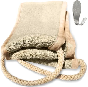Toem® Double-Sided Exfoliating Back Scrubber Strap with Handle for Shower Bathing Toem® Double-Sided Exfoliating Back Scrubber Strap with Handle for Shower Bathing