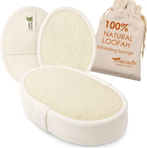 Plant-Based Exfoliator, Eco-Friendly Biodegradable Natural Loofah Sponge for Shower with Hanging Rope, Organic Luffa Body Scrubber Plant-Based Exfoliator, Eco-Friendly Biodegradable Natural Loofah Sponge for Shower with Hanging Rope, Organic Luffa Body Scrubber