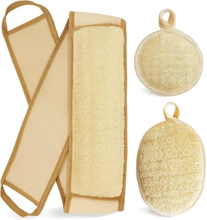 Pure Luffa Body Scrubbing Pad Back Cleansing Brush Kit Pure Luffa Body Scrubbing Pad Back Cleansing Brush Kit