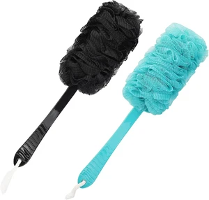Loofah on a Stick Body Exfoliator Sponge Bath Brush for Men and Women, Long Handle Back Scrubber Brush for Shower Loofah on a Stick Body Exfoliator Sponge Bath Brush for Men and Women, Long Handle Back Scrubber Brush for Shower