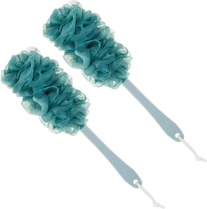 Exfoliating Bath Body Brush on Stick for Men Women Elderly, Long Handle Back Scrubber with Soft Nylon Mesh Loofah Exfoliating Bath Body Brush on Stick for Men Women Elderly, Long Handle Back Scrubber with Soft Nylon Mesh Loofah