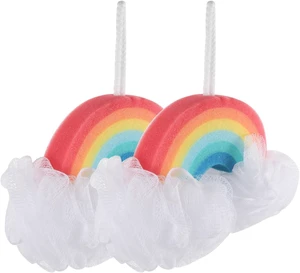 Colorful Shower Luffa for Men Women Kids, Exfoliating Loofah Puff & Body Scrubber, Rainbow Bath Sponge Set Colorful Shower Luffa for Men Women Kids, Exfoliating Loofah Puff & Body Scrubber, Rainbow Bath Sponge Set