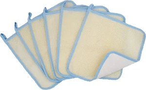 Dual-Sided Natural Terry Body Scrubber Premium Loofah Wash Cloth Soft Buffing Exfoliating Towel for Oil or Dry Skin Dual-Sided Natural Terry Body Scrubber Premium Loofah Wash Cloth Soft Buffing Exfoliating Towel for Oil or Dry Skin