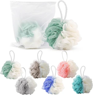 Body Scrubber Mesh Puff for Travel, Exfoliating Bath Pouf, Individually Wrapped Loofah Sponge Body Scrubber Mesh Puff for Travel, Exfoliating Bath Pouf, Individually Wrapped Loofah Sponge