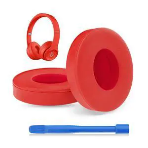 Replacement Earpads for Beats Solo 3, Solo 2, Red | Ear Covers Earpads Cushions Compatible with Beats Solo3/2 Wireless Headphone Replacement Earpads for Beats Solo 3, Solo 2, Red | Ear Covers Earpads Cushions Compatible with Beats Solo3/2 Wireless Headphone