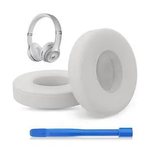 Replacement Earpads for Beats Solo 3, Solo 2, Light Grey | Ear Covers Earpads Cushions Compatible with Beats Solo3/2 Wireless Headphone Replacement Earpads for Beats Solo 3, Solo 2, Light Grey | Ear Covers Earpads Cushions Compatible with Beats Solo3/2 Wireless Headphone