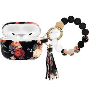 Case Compatible with Airpods Pro 2nd Generation, Soft Silicone Cute Skin Full Protective Case with Bracelet Keychain - Vintage Rose Case Compatible with Airpods Pro 2nd Generation, Soft Silicone Cute Skin Full Protective Case with Bracelet Keychain - Vintage Rose