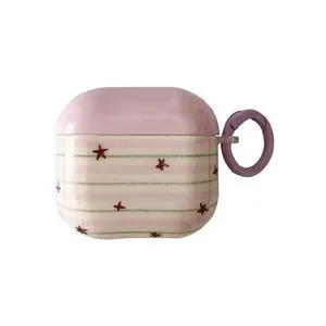 Striped Pink Purple Star Case for Airpods 4 with Lock,Kawaii Trendy Pretty Y2K Aesthetic Retro Chic Design Protective Girls Women Cover for Airpod 4th Gen Striped Pink Purple Star Case for Airpods 4 with Lock,Kawaii Trendy Pretty Y2K Aesthetic Retro Chic Design Protective Girls Women Cover for Airpod 4th Gen