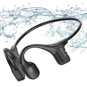 Bone conduction headphones swimming underwater IPX8 waterproof headsets bluetooth wireless built in 32GB MP3 player multi-point connection magnetic charging 240mAh large battery for 12 Hrs playtime Bone conduction headphones swimming underwater IPX8 waterproof headsets bluetooth wireless built in 32GB MP3 player multi-point connection magnetic charging 240mAh large battery for 12 Hrs playtime