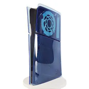 Transparent Cover Plates for PS5 Slim Console Disc Edition Faceplate Clear Replacement Shell (Transparency Blue) Transparent Cover Plates for PS5 Slim Console Disc Edition Faceplate Clear Replacement Shell (Transparency Blue)