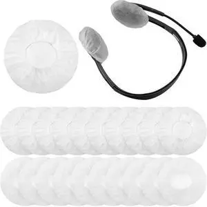 300 Pcs White Disposable Headphone Covers Non-Woven Sanitary Earpad Covers For Most On-Ear Headphones, 6.5 cm 300 Pcs White Disposable Headphone Covers Non-Woven Sanitary Earpad Covers For Most On-Ear Headphones, 6.5 cm
