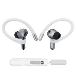 Titanium Alloy Ear Hooks for Samsung Galaxy Buds 3 Pro & Buds 3 | Silicone Sports Ear Hooks with Anti-Lost Lanyard & 3in1 Cleaning Kit, Secure Fit for Running, Gym, Cycling & Workout, White Titanium Alloy Ear Hooks for Samsung Galaxy Buds 3 Pro & Buds 3 | Silicone Sports Ear Hooks with Anti-Lost Lanyard & 3in1 Cleaning Kit, Secure Fit for Running, Gym, Cycling & Workout, White
