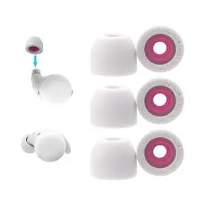 Replacement Foam Eartips for Google Pixel Buds A-Series Earbuds | Not for Pixel Buds Pro/Pro 2, Extra Small Memory Foam Tips, Fit in Charging Case, 3 Pairs, White/Gray Replacement Foam Eartips for Google Pixel Buds A-Series Earbuds | Not for Pixel Buds Pro/Pro 2, Extra Small Memory Foam Tips, Fit in Charging Case, 3 Pairs, White/Gray