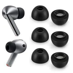 Foam Ear Tips for Samsung Galaxy Buds3 Pro - Ultimate Comfort and Unshakeable Fit with Memory Foam Earbud Tips, Earbud Replacement Tips for Galaxy Buds 3 Pro - M Foam Ear Tips for Samsung Galaxy Buds3 Pro - Ultimate Comfort and Unshakeable Fit with Memory Foam Earbud Tips, Earbud Replacement Tips for Galaxy Buds 3 Pro - M