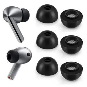 Foam Ear Tips for Samsung Galaxy Buds3 Pro - Ultimate Comfort and Unshakeable Fit with Memory Foam Earbud Tips, Earbud Replacement Tips for Galaxy Buds 3 Pro - L Foam Ear Tips for Samsung Galaxy Buds3 Pro - Ultimate Comfort and Unshakeable Fit with Memory Foam Earbud Tips, Earbud Replacement Tips for Galaxy Buds 3 Pro - L