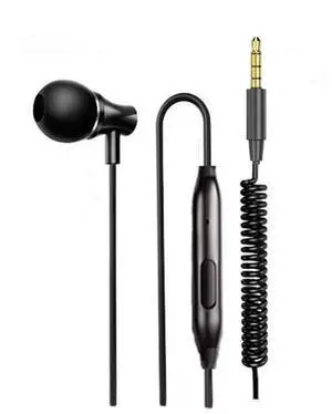 k8 Single Side Earphone in-Ear Stereo to Mono Earbud Headphones,3.5mm Plug Metal Noise Isolating Earplugs with mic,Spring Coil Reinforced Cord k8 Single Side Earphone in-Ear Stereo to Mono Earbud Headphones,3.5mm Plug Metal Noise Isolating Earplugs with mic,Spring Coil Reinforced Cord