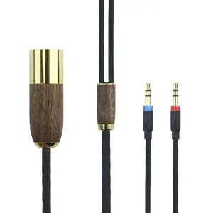 4-pin XLR Balanced Cable Compatible with Hifiman Sundara, Ananda, Arya, HE400SE, HE4XX, Edition XS Headphone Dual 3.5mm Male 6N OCC Copper Silver Plated Cord Walnut Wood Shell 6.6ft 4-pin XLR Balanced Cable Compatible with Hifiman Sundara, Ananda, Arya, HE400SE, HE4XX, Edition XS Headphone Dual 3.5mm Male 6N OCC Copper Silver Plated Cord Walnut Wood Shell 6.6ft