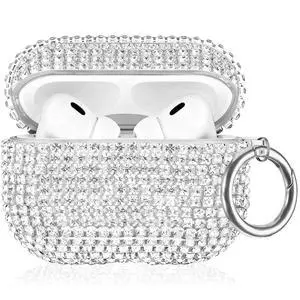 Bling Case Compatible with AirPods Pro 3 (2025), Sparkling Diamond Case for AirPods Pro 3 Case Bling Rhinestones Case for Women, Shockproof Protective Cute Cover with Keychain Bling Case Compatible with AirPods Pro 3 (2025), Sparkling Diamond Case for AirPods Pro 3 Case Bling Rhinestones Case for Women, Shockproof Protective Cute Cover with Keychain