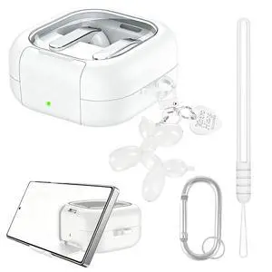 Compatible with Galaxy Buds 4 & Galaxy Buds 4 Pro (2026) with Phone Stand, TPU Hard Shell Transparent Cover for Samsung Buds 4 Pro for Women with Keychain (White) Compatible with Galaxy Buds 4 & Galaxy Buds 4 Pro (2026) with Phone Stand, TPU Hard Shell Transparent Cover for Samsung Buds 4 Pro for Women with Keychain (White)