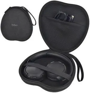 Premium Over-Ear Headphone Case Compatible with JBL for KVIDIO | for TOZO Soundcore Anti-Crush Hard Shell Travel Storage Bag with Cable Pocket&Carabiner for Commuters&Gym -Box Only (BlacK Premium Over-Ear Headphone Case Compatible with JBL for KVIDIO | for TOZO Soundcore Anti-Crush Hard Shell Travel Storage Bag with Cable Pocket&Carabiner for Commuters&Gym -Box Only (BlacK