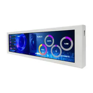 9.16'' 1920x462 IPS PC Case LCD Screen with Theme Editor,White | Small Stretched Bar Monitor,Secondary Display for Monitoring Computer Temp RAM CPU GPU Data 9.16'' 1920x462 IPS PC Case LCD Screen with Theme Editor,White | Small Stretched Bar Monitor,Secondary Display for Monitoring Computer Temp RAM CPU GPU Data