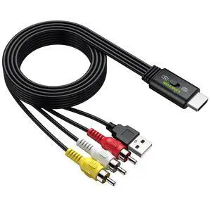 HDMI Male to 3RCA Male Converter Cable, 1080P PAL/NTSC Supported | 5ft/1.5m length, all-in-one composite adapter, fits old TV, game consoles, Blu-ray, DVD and set-top box HDMI Male to 3RCA Male Converter Cable, 1080P PAL/NTSC Supported | 5ft/1.5m length, all-in-one composite adapter, fits old TV, game consoles, Blu-ray, DVD and set-top box