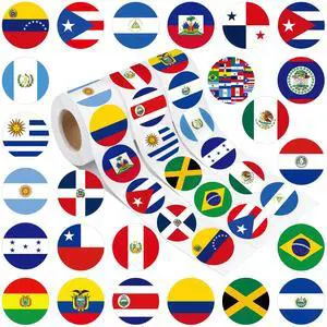 Hispanic Heritage Month Stickers 1000 Pcs in 3 Rolls with 24 Circular Flag Patterns Self Adhesive Decal for Spanish Speaking Festival Party Bottle Laptop Computer Sticker Award Adults Hispanic Heritage Month Stickers 1000 Pcs in 3 Rolls with 24 Circular Flag Patterns Self Adhesive Decal for Spanish Speaking Festival Party Bottle Laptop Computer Sticker Award Adults