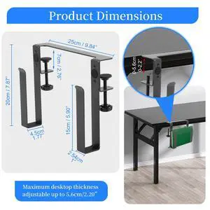Desk Side Laptop Mount,Metal Hanging Adjustable Side Laptop Mount,No Drilling Siding Table Organizer for Office Home Tablets, Documents with Anti-Scratch,Metal Hanging Notebooks Holder Desk Side Laptop Mount,Metal Hanging Adjustable Side Laptop Mount,No Drilling Siding Table Organizer for Office Home Tablets, Documents with Anti-Scratch,Metal Hanging Notebooks Holder
