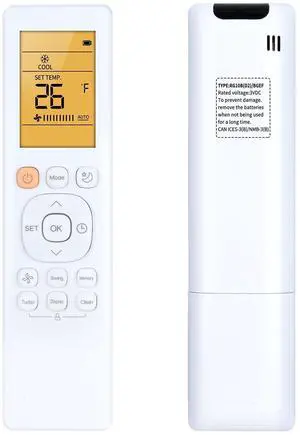 RG10B(D2)/BGEF Replacement Remote for Mirage Air Conditioner | Display, Backlit Screen RG10B(D2)/BGEF Replacement Remote for Mirage Air Conditioner | Display, Backlit Screen