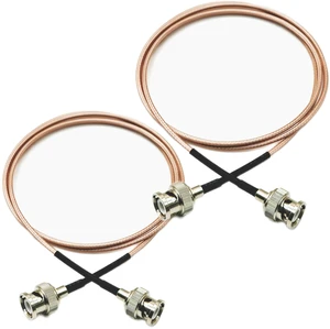 2PCS 3 FT BNC Male to Male Cable 50 Ohm, RG316 BNC Coaxial Cable for Antenna Scanners or Handheld Ham Radios 2PCS 3 FT BNC Male to Male Cable 50 Ohm, RG316 BNC Coaxial Cable for Antenna Scanners or Handheld Ham Radios