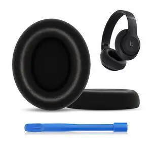 Replacement Ear Pads Cover Compatible with Beats Studio Pro Over-Ear Headphone, Black Ear Pads Cushions Replacement Ear Pads Cover Compatible with Beats Studio Pro Over-Ear Headphone, Black Ear Pads Cushions