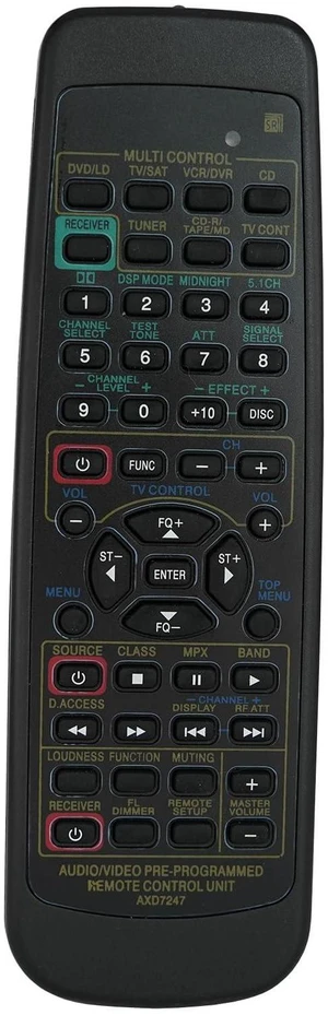 Remote Control AXD7247 Replaced for Pioneer AV Receiver VSX-D309 VSX-D409 VSX-D411 VSX-D411S VSX-D412 VSX-D412S VSX-D510 VSX-D510-G VSX-D510S VSX-D511 VSX-D609 Remote Control AXD7247 Replaced for Pioneer AV Receiver VSX-D309 VSX-D409 VSX-D411 VSX-D411S VSX-D412 VSX-D412S VSX-D510 VSX-D510-G VSX-D510S VSX-D511 VSX-D609