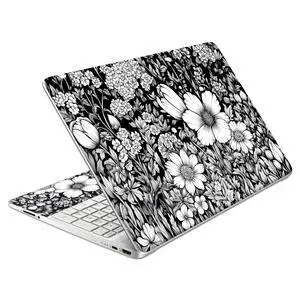Laptop Skin Decal HP 15.6" - Black White Botanical, Laptop Cover Sticker, No Cutting Required, No Bubble, Waterproof, Scratch Resistant - Including Wide Screen and Wrist Pad Laptop Skin Decal HP 15.6" - Black White Botanical, Laptop Cover Sticker, No Cutting Required, No Bubble, Waterproof, Scratch Resistant - Including Wide Screen and Wrist Pad